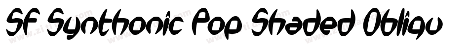 SF Synthonic Pop Shaded Oblique字体转换